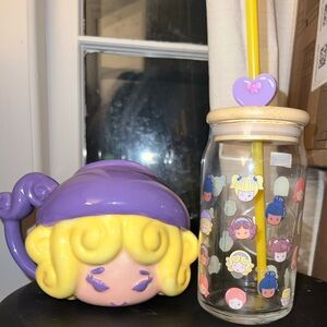 Polly Pocket 16 Oz Tumbler and 18 Oz Figural Mug
